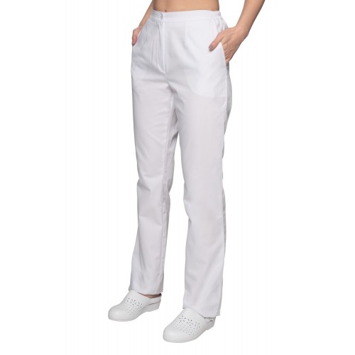 Spodnie medyczne damskie białe