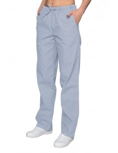 Spodnie chirurgiczne damskie bawełniane jasne  niebieskieniebieskie