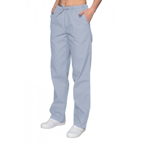 Spodnie chirurgiczne damskie bawełniane   jasne niebieskie na trok/ 100% bawełna ADW12b