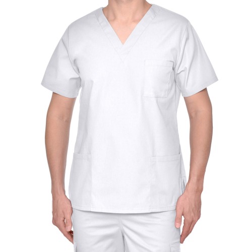 Bluza chirurgiczna męska biała elastyczna