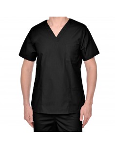 Bluza chirurgiczna męska czarna elastyczna  stretch