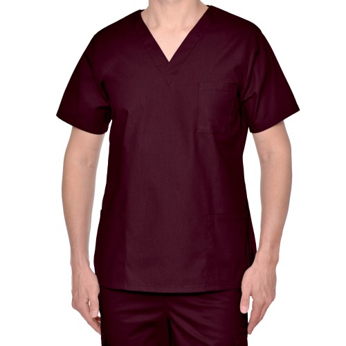 Bluza chirurgiczna  męska śliwkowa elastyczna bluza medyczna męska    stretch