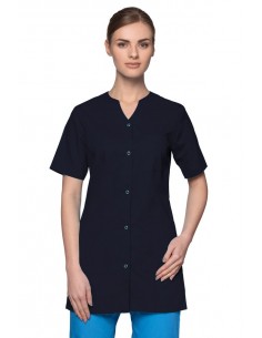 Bluza kosmetyczna damska kolorowa na napy  serek wycięcie  rękaw krótki