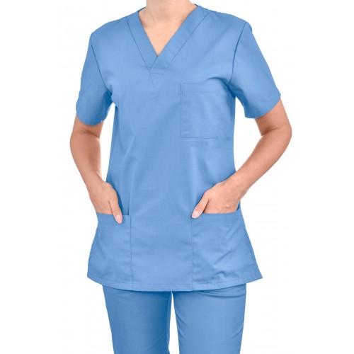 Bluza chirurgiczna damska jasna niebieska