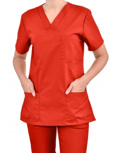 Bluza chirurgiczna damska pomarańczowa