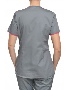 Bluza kosmetyczna damska szara na suwak 2