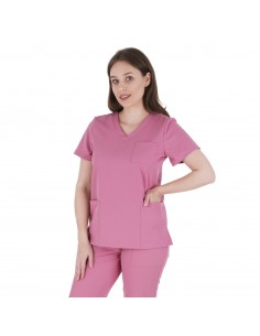Bluza medyczna damska elastyczna kolor brudny różowy  wiskoza elastan poliester