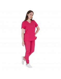 Bluza medyczna damska elastyczna koralowa 2