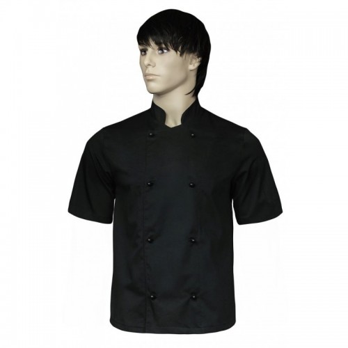 Bluza kucharska biała i czarna  / rękaw długi i rękaw krótki / zapinana na guziki   ADW11rk