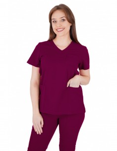 Bluza medyczna damska malina