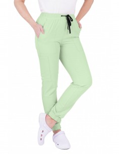 Bluza medyczna damska elastyczna matcha seledynowa wiskoza elastan poliester 2