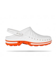 obuwie operacyjne WOCK Clog 01 Orange White + pasek