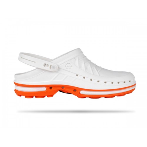 obuwie operacyjne WOCK Clog 01 Orange White + pasek