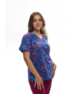 Bluza medyczna damska  dzianina kolorowa