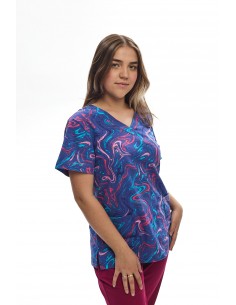 Bluza medyczna damska  dzianina kolorowa 2