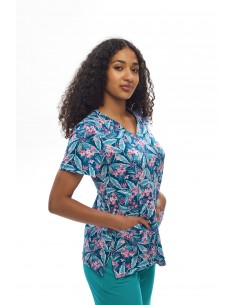 Bluza medyczna damska  w liście  rozmiar XS 2