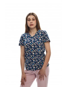 Bluza medyczna damska  dzianina w motyle S