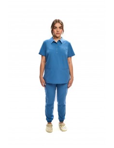 Bluza chirurgiczna niebieska wiskoza 2