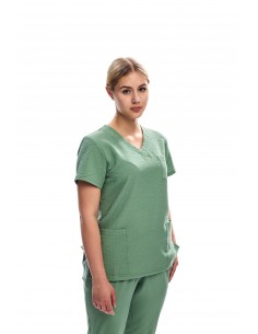 Bluza chirurgiczna damska kolor szałwiowy wiskoza