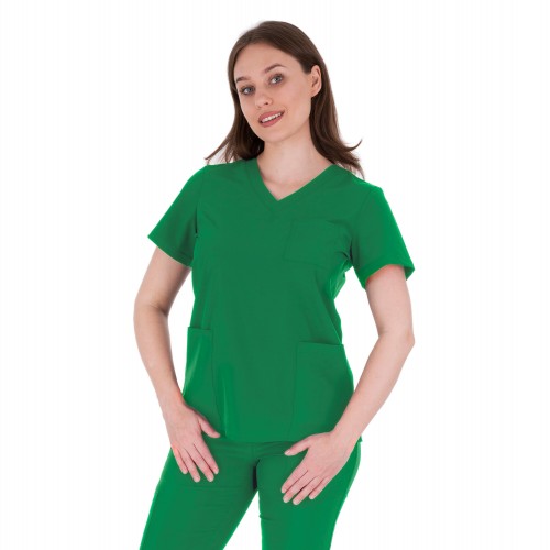 Bluza medyczna damska zielona trawka