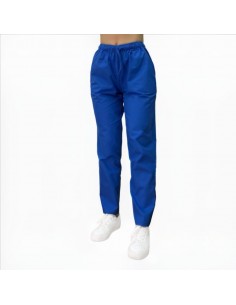Spodnie chirurgiczne damskie bawełniane chabrowe