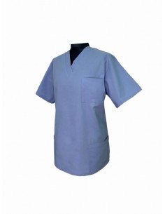 Bluza chirurgiczna męska bawełniana jasna niebieska 100% bawełna