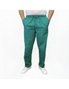 Spodnie chirurgiczne bawełniane męskie zielone operacyjne  100% bawełna