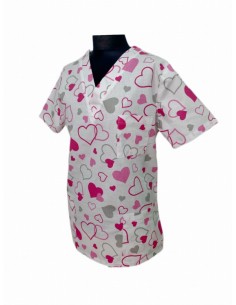 Bluza chirurgiczna w serduszka