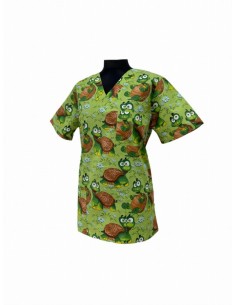 Bluza chirurgiczna bawełna zielone żółwie 2