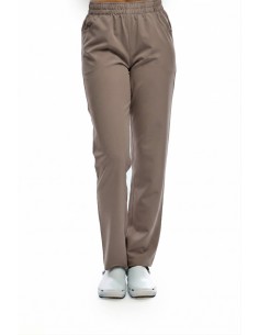 Spodnie medyczne damskie proste nogawki cappucino