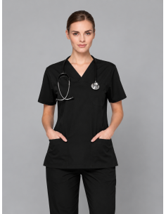 Bluza chirurgiczna damska bawełna czarna