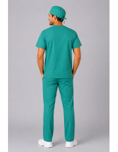 Bluza chirurgiczna bawełna zielona męska 2
