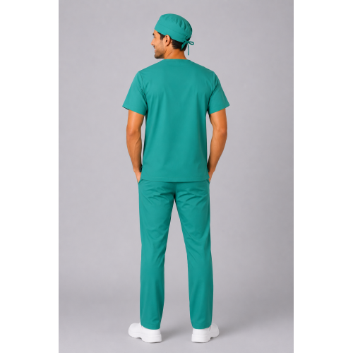 Bluza chirurgiczna bawełna zielona męska