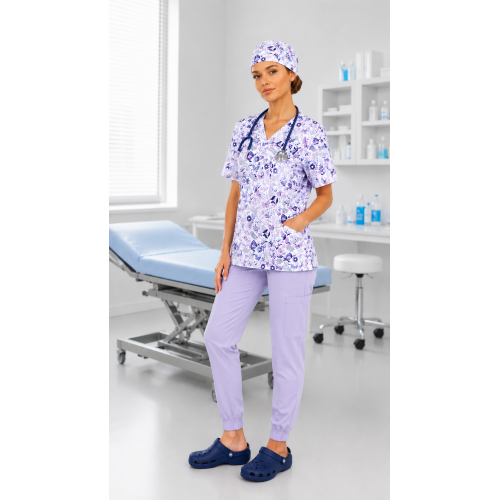 Bluza medyczna bawełna motyle