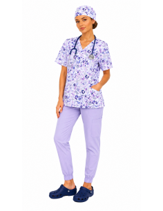 Bluza medyczna bawełna motyle