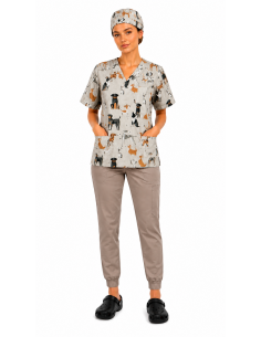 Bluza medyczna bawełna psy