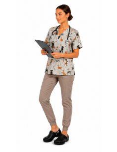 Bluza medyczna bawełna psy 2