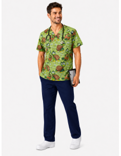 Bluza chirurgiczna bawełna zielone żółwie