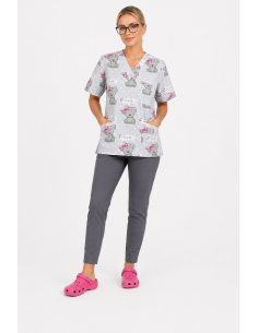 Bluza medyczna bawełna misie 2