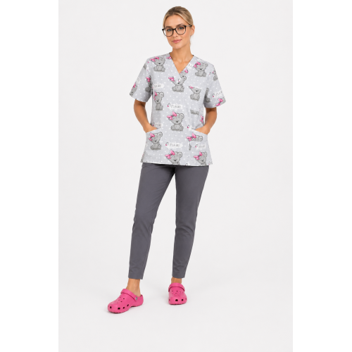 Bluza medyczna bawełna misie