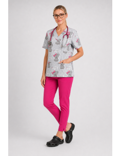 Bluza medyczna bawełna misie