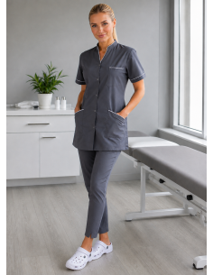Bluza medyczna damska szara 2