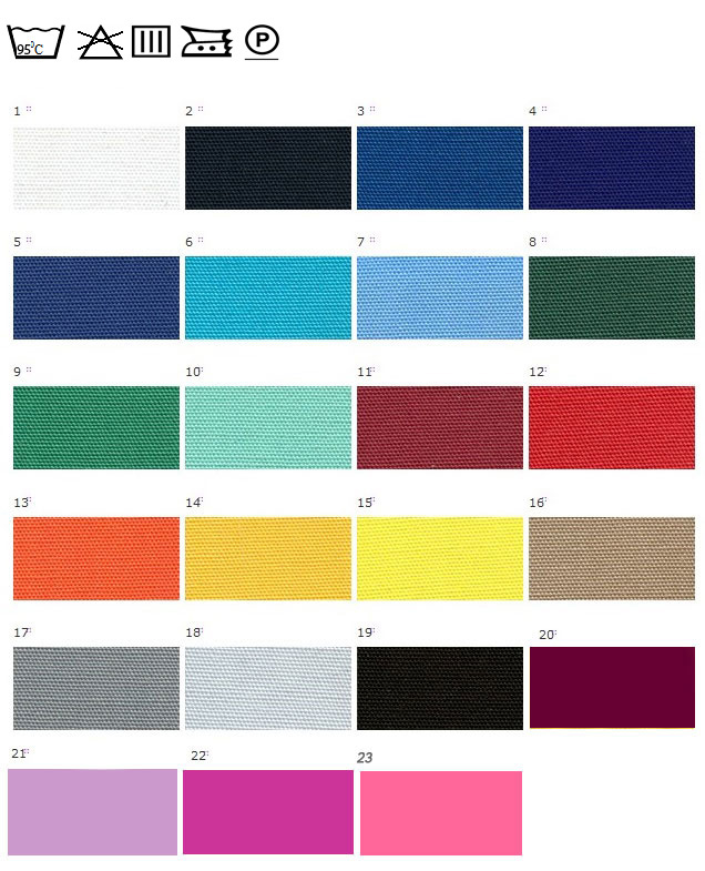 Kolory tkaniny Hawana 170 g/m2 na odzież medyczną