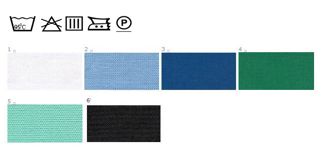 Kolory tkaniny NORIS 155 g/m2 na odzież medyczną